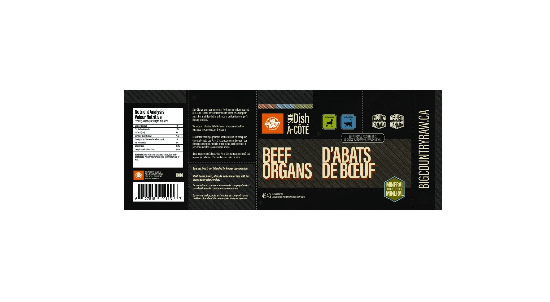 Big Country Raw - Beef Organ Blend - Frozen Product